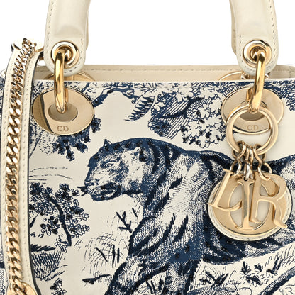 Christian Dior Calfskin Toile de Jouy Mini Lady Dior Blue 7 of 12