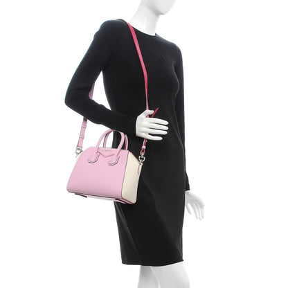 Givenchy Sugar Goatskin Mini Tri-Color Antigona Bright Pink White Fuchsia 2 of 8