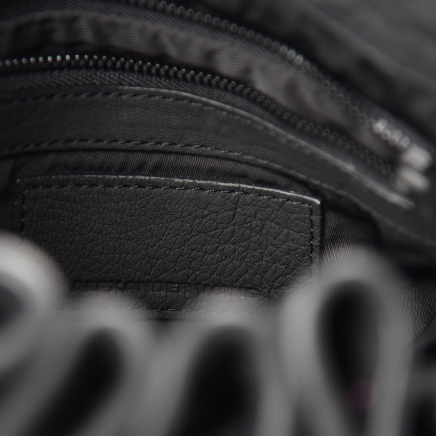 Alexander Wang Pebbled Lambskin Diego Bucket Black Iridescent Hardware 8 of 10