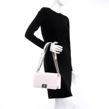 Chanel Caviar Quilted Medium Boy Flap White 2 of 10