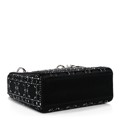 Christian Dior Satin Crystal Cannage Mini Lady Dior Black 4 of 12