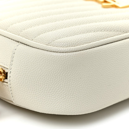 Saint Laurent Grain De Poudre Matelasse Monogram Mini Lou Camera Bag Crema Soft 8 of 10