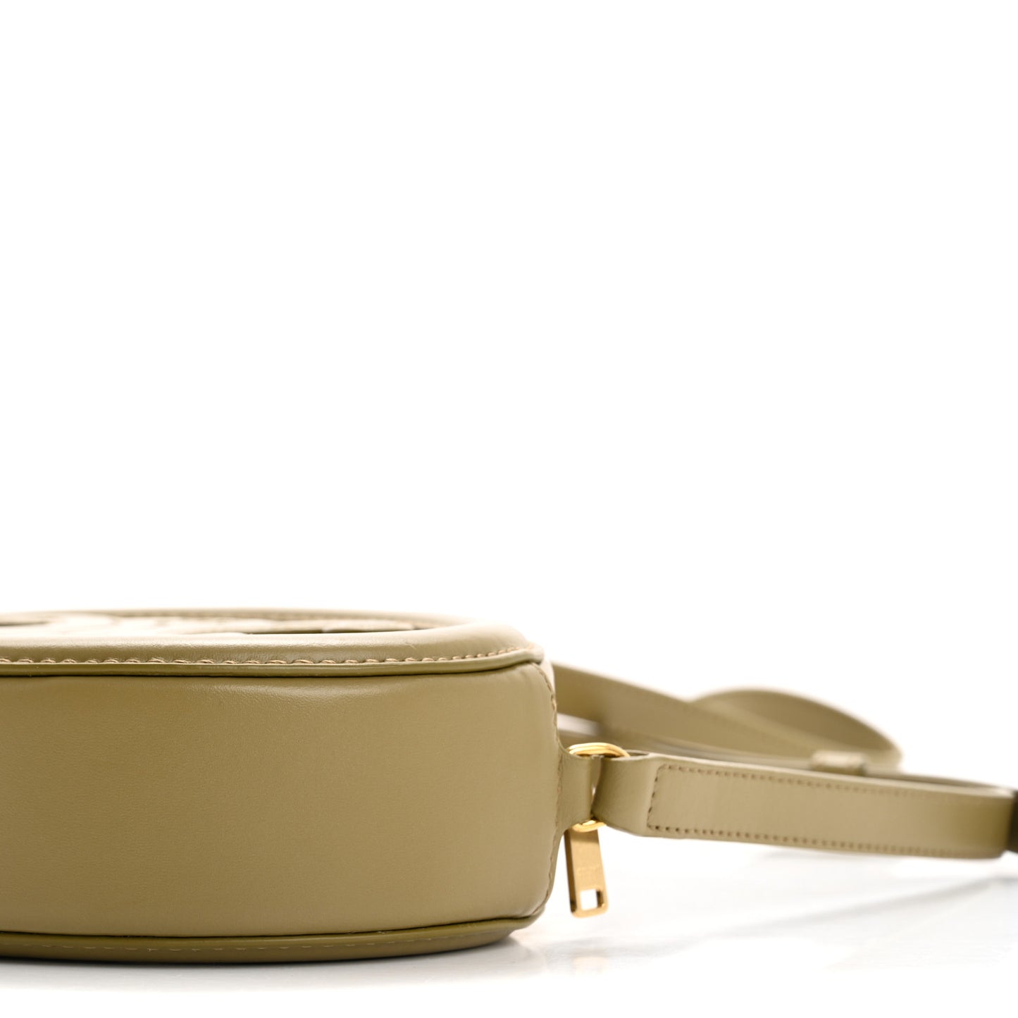 Smooth Calfskin Cuir Small Triomphe Oval Purse Crossbody Olive