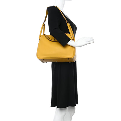 Hermes Taurillon Clemence Lindy 30 Jaune Ambre 2 of 12