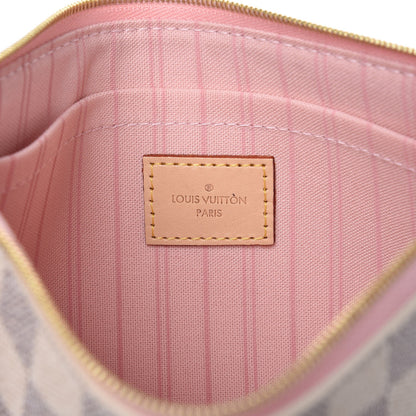 Louis Vuitton Damier Azur Neverfull MM GM Pochette Rose Ballerine 6 of 7