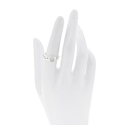 Tiffany Sterling Silver Elsa Peretti Open Heart Ring 53 6.5 2 of 5