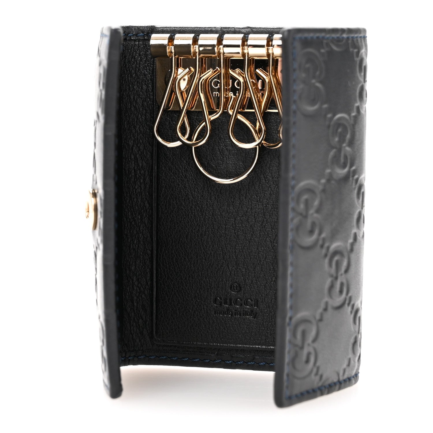Gucci Guccissima 6 Key Holder Case Black 5 of 9