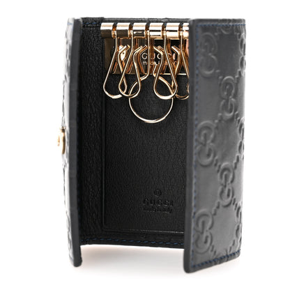Gucci Guccissima 6 Key Holder Case Black 5 of 9