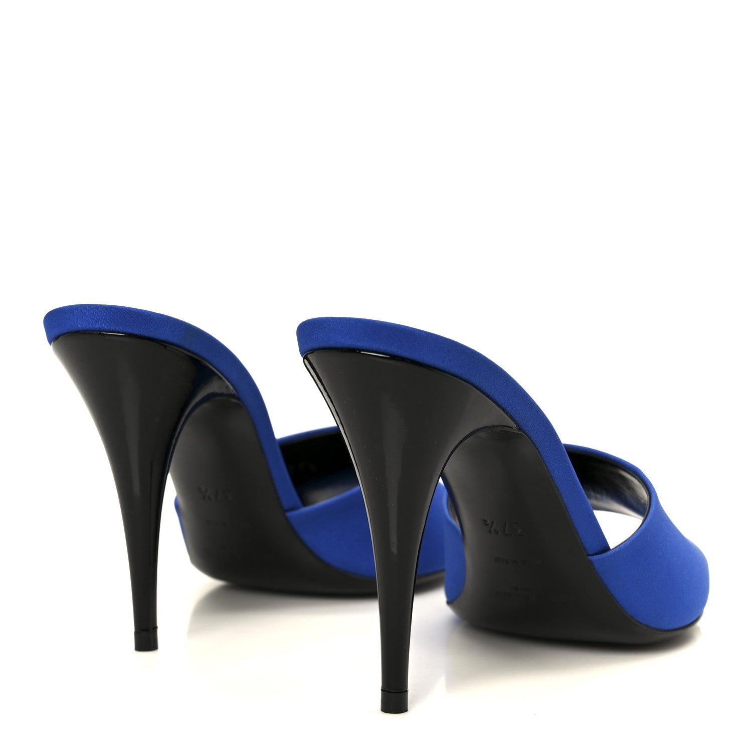 Saint Laurent Crepe De Chine Sandals 37.5 Picasso Blue 5 of 10