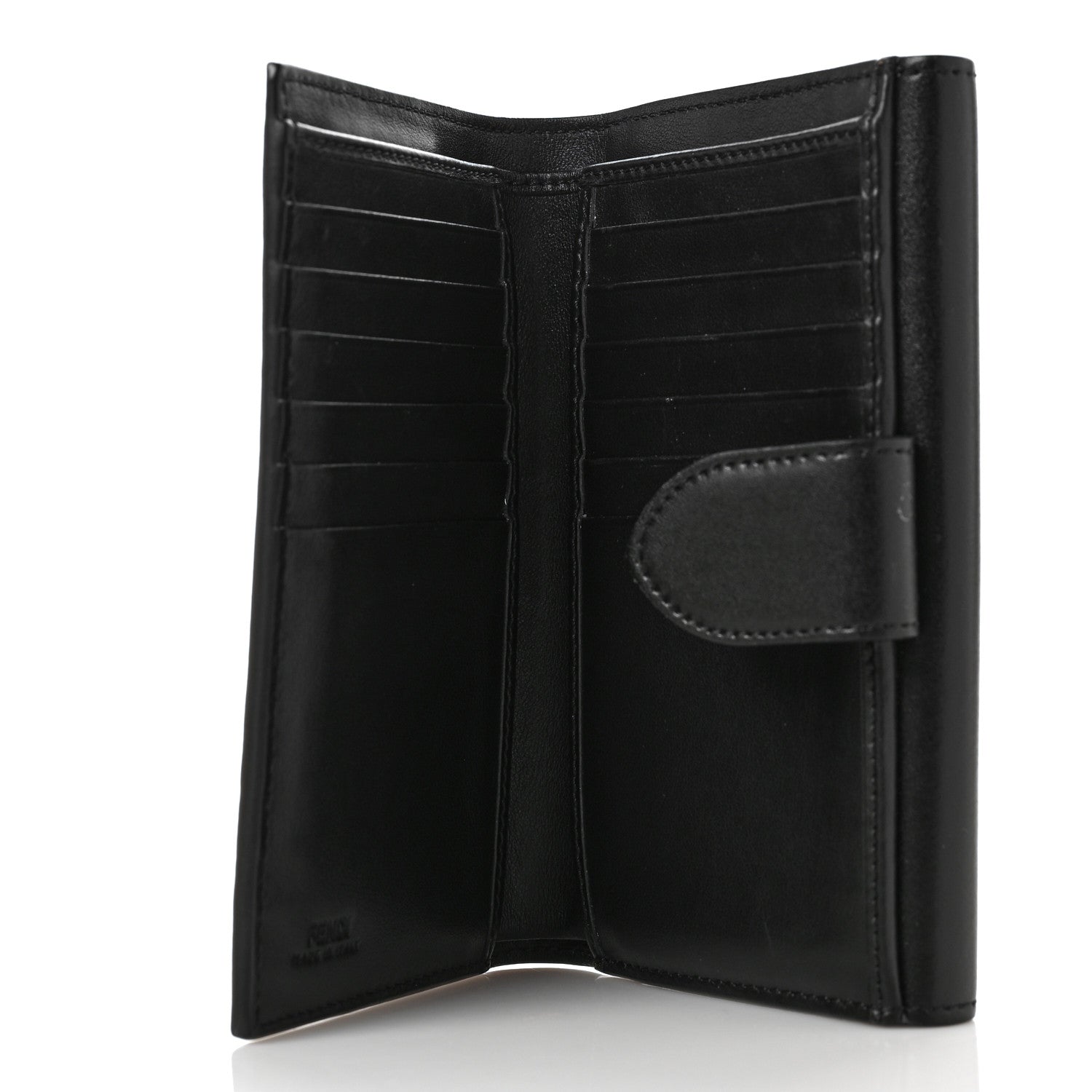 Fendi Vitello Liberty Century Lucido By The Way Medium Bi-Fold Wallet English Black 5 of 9