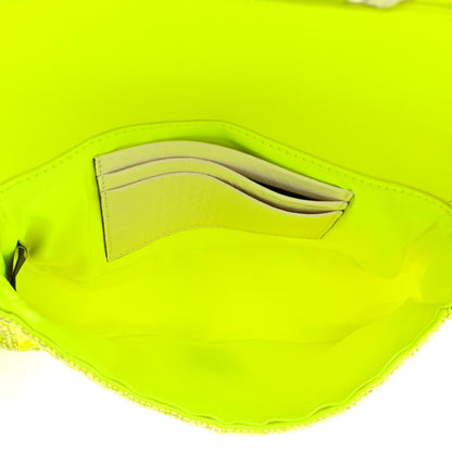 Fendi Transparent Paillettes Elaphe Mini Baguette Yellow Fluo Avorio 5 of 10