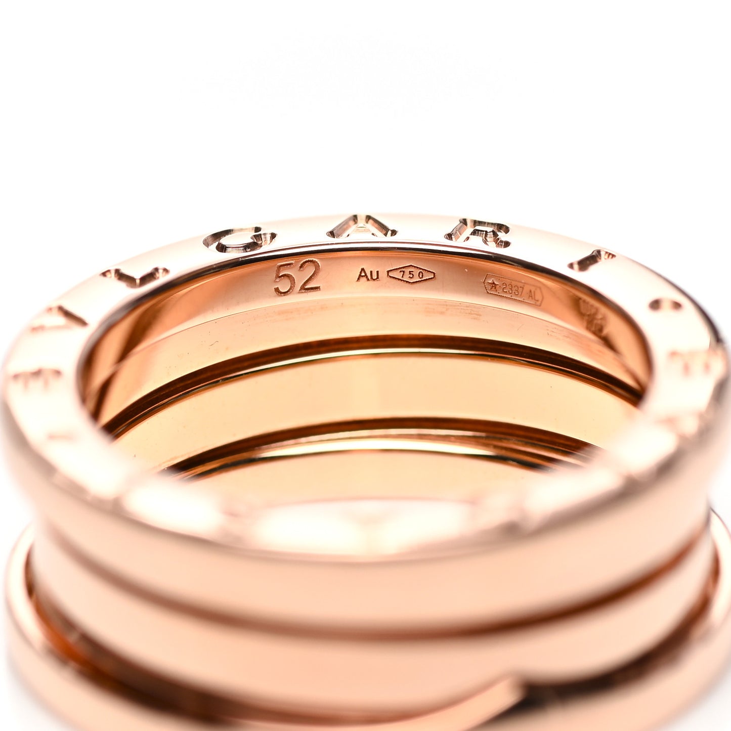 18K Rose Gold B.Zero1 Three-Band Ring 52 6