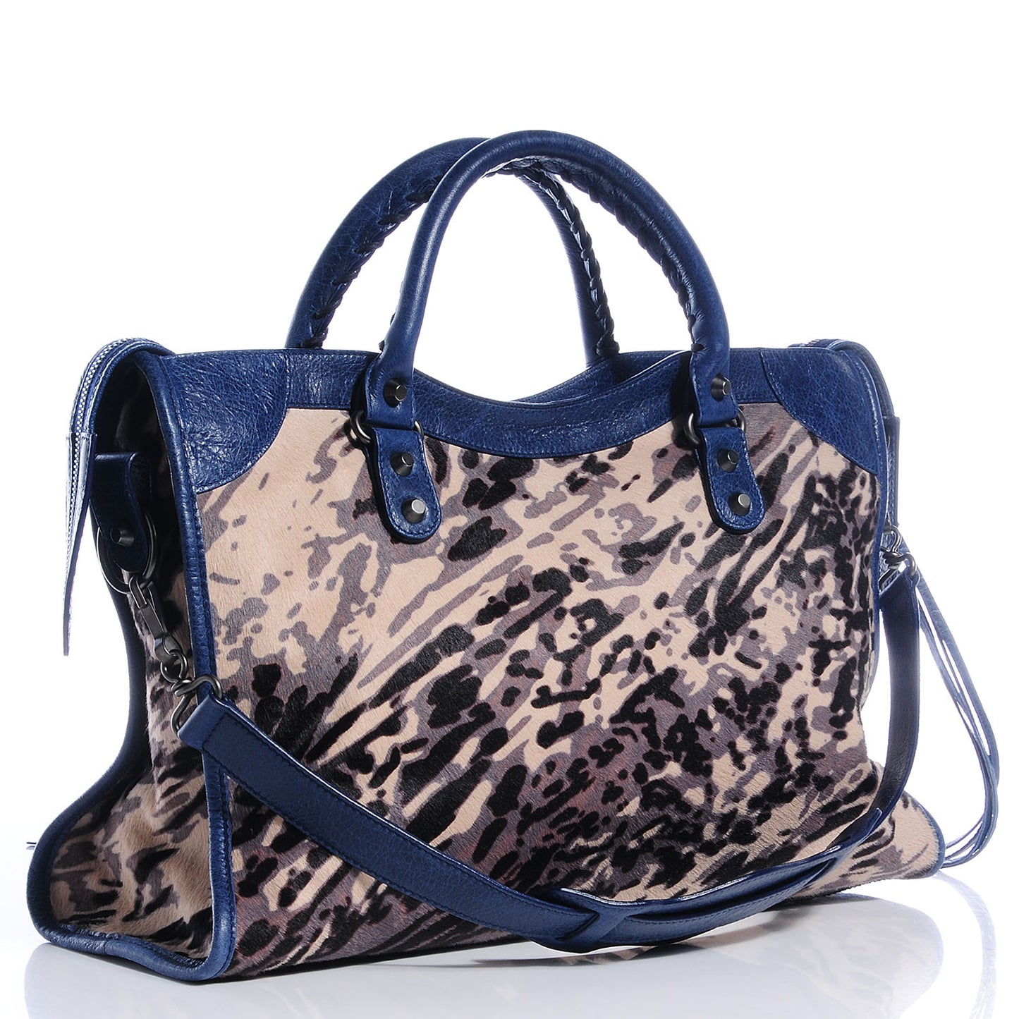 Pony Hair Leopard City Bleu Roi