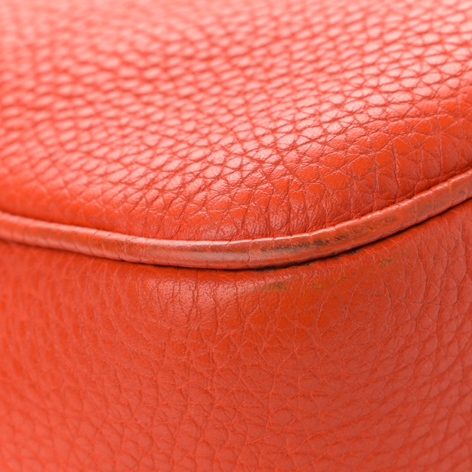 Gucci Pebbled Calfskin Small Soho Disco Bag Sun Orange 8 of 13
