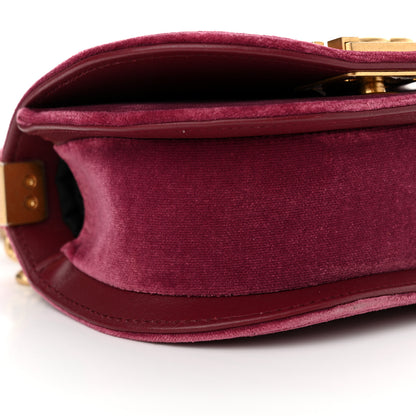 Chanel Velvet Quilted Small Boy Messenger Bag Bordeaux 9 of 10