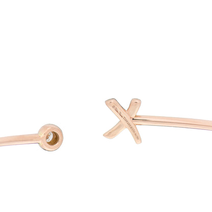 Tiffany 18K Rose Gold Diamond Paloma's Graffiti X Wire Bracelet 3 of 4