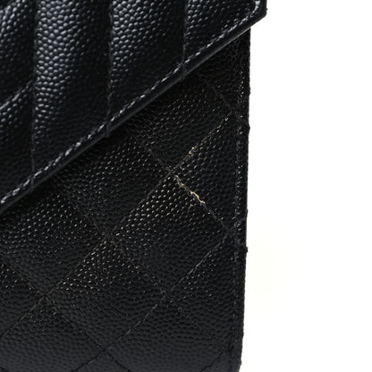 Saint Laurent Grain De Poudre Textured Mixed Matelasse Triquilt Small Monogram Satchel Black 9 of 9