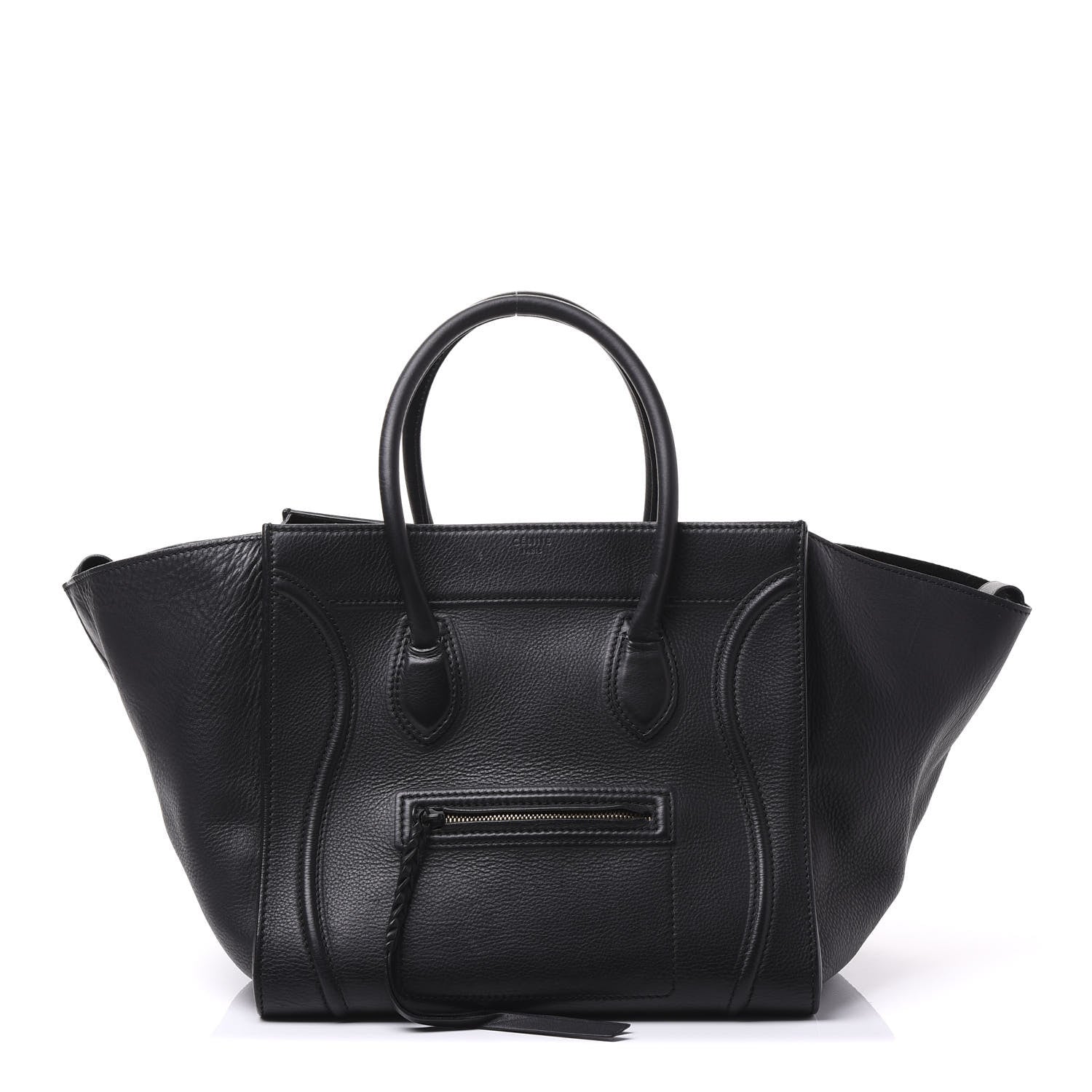 Celine Supple Calfskin Medium Phantom Luggage Black 1 of 12