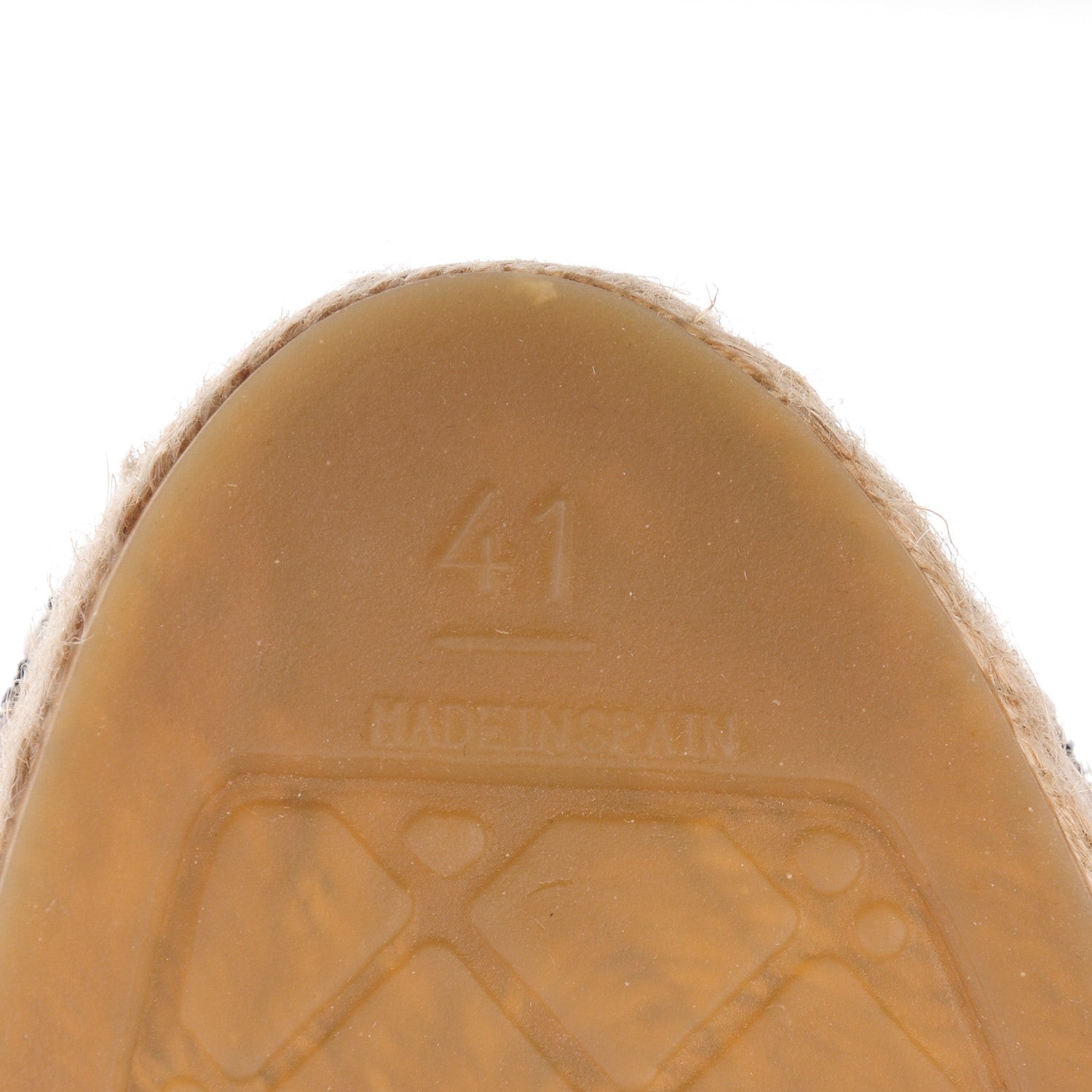 Chanel Toile Sequin CC Espadrilles 41 Beige Black 6 of 7