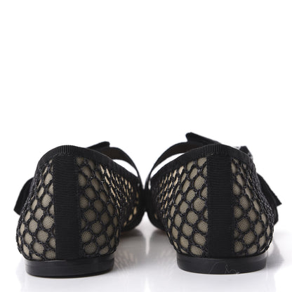 Christian Dior Resille Ribbon Miss J'Adior Ballet Flat 37 Black 7 of 10