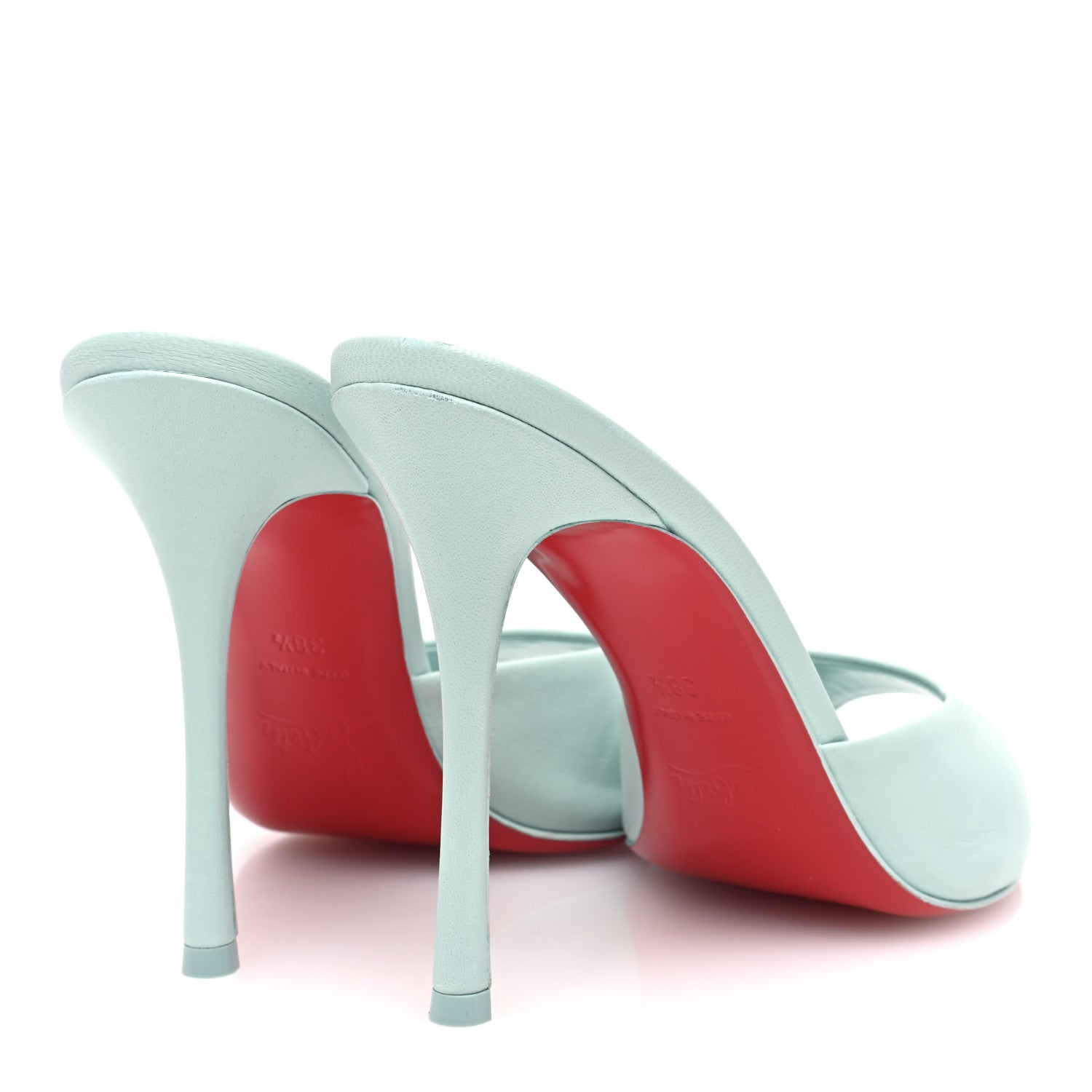 Christian Louboutin Nappa Me Dolly 100 Sandals 38.5 Iceberg 4 of 8