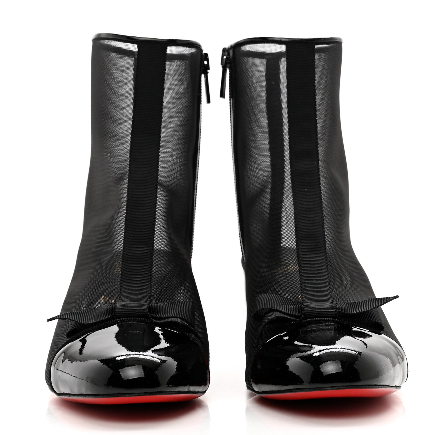 Christian Louboutin Mesh Checkypoint 55 Booties 40 Black 2 of 8