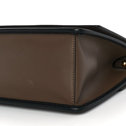 Fendi Vitello Century F is Fendi Bi-Color FF 1974 Embossed Kan I Shoulder Bag Maya Black 7 of 7