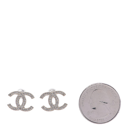 Chanel Crystal CC Earrings Gold 2 of 5