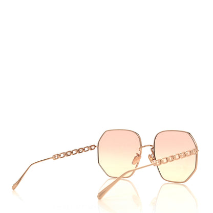 Louis Vuitton Metal My LV Chain Round Sunglasses Z1651E Gold 5 of 8
