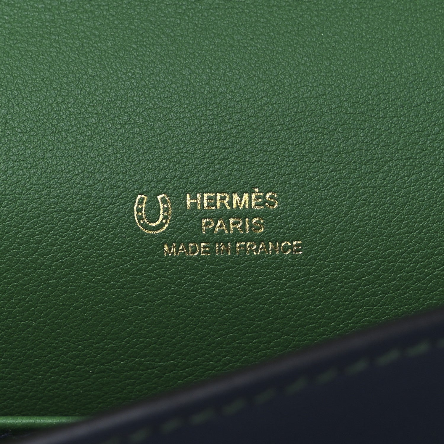 Hermes Swift Horseshoe Kelly Pochette Clutch  Bleu Navy Vert Vertigo 6 of 12