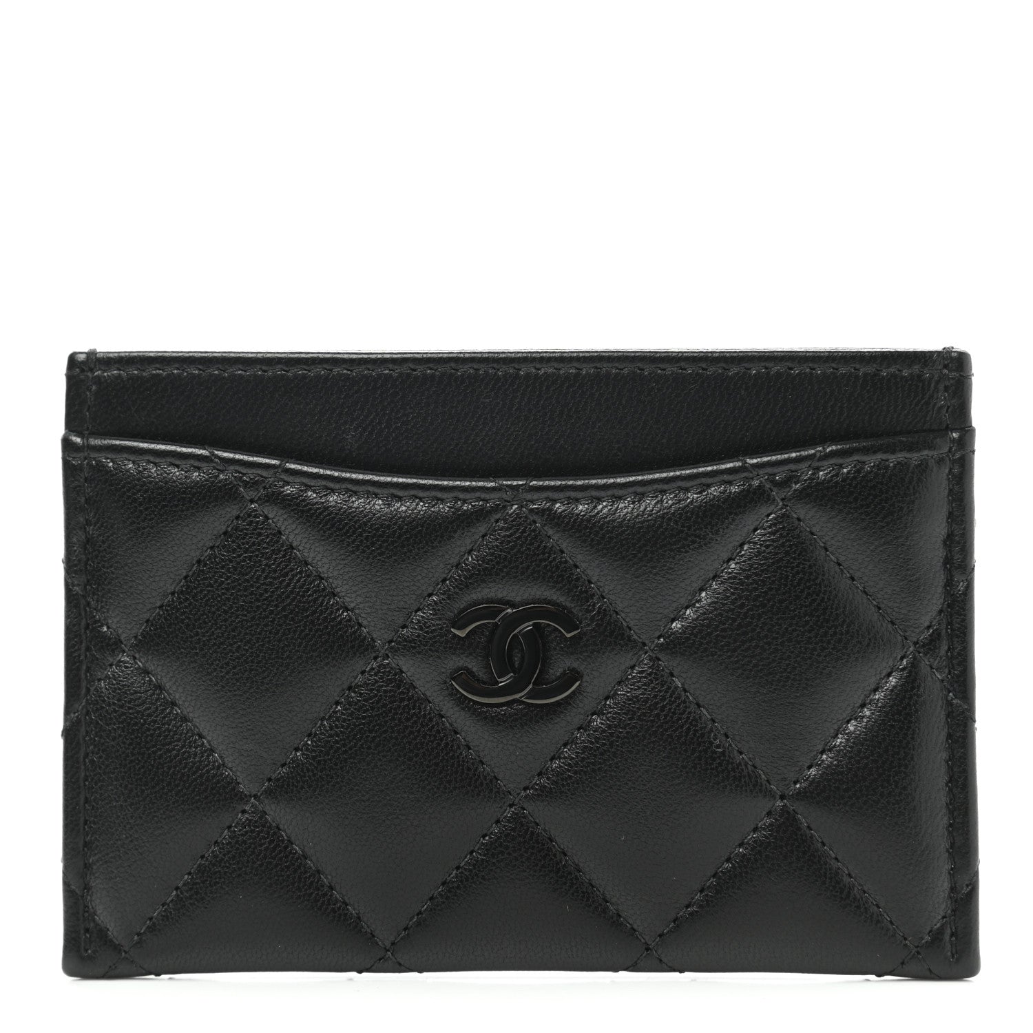 Chanel Lambskin Quilted Card Holder So Black 1 of 9