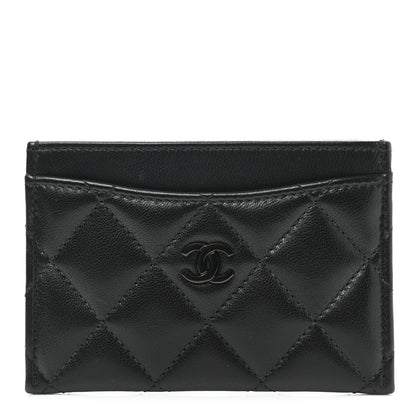 Chanel Lambskin Quilted Card Holder So Black 1 of 9