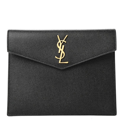 Saint Laurent Grain De Poudre Uptown Baby Pouch Black 1 of 6