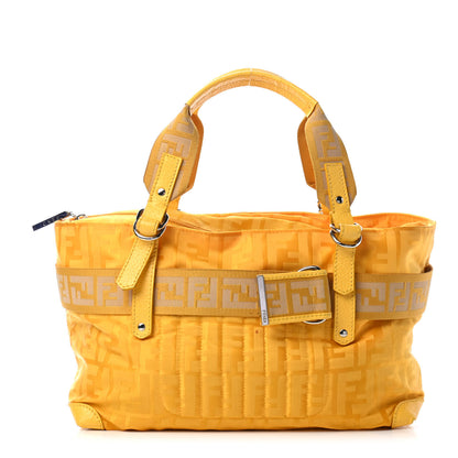 Fendi Zucca Cinghiale Medium Zip Code Shopping Tote Yellow 1 of 4