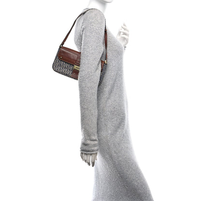 Christian Dior Monogram Trotter Street Chic Shoulder Bag Blue Brown 2 of 15