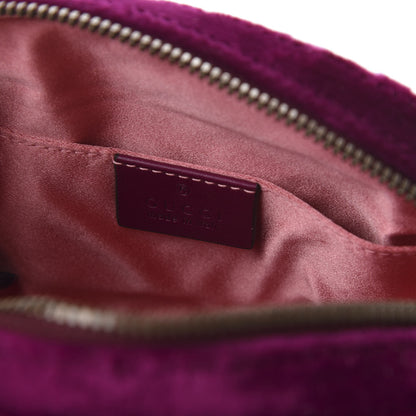 Gucci Velvet Matelasse GG Marmont Belt Bag 85 34 Fuchsia Violet Cyclamen 8 of 10