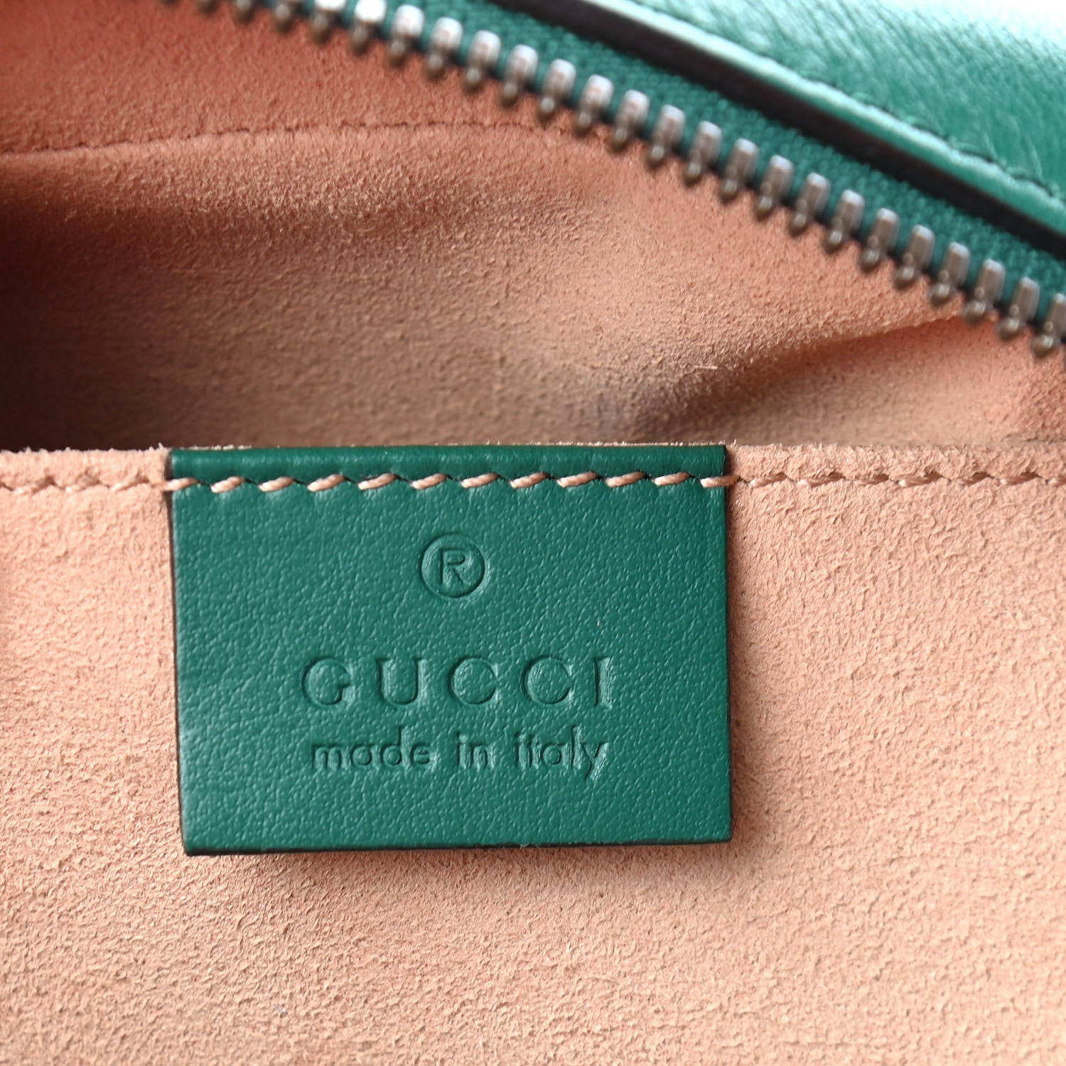 Gucci Calfskin Matelasse Small GG Marmont Chain Shoulder Bag Emerald Green 6 of 9