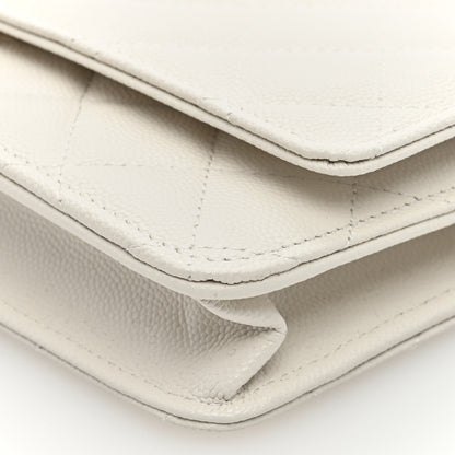 Chanel Caviar Quilted Wallet on Chain WOC White 10 of 11