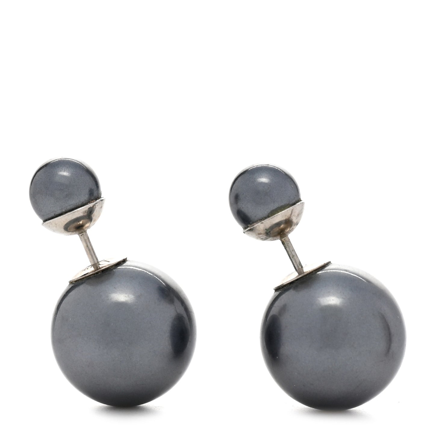 Pearl Mise En Dior Tribal Earrings Grey