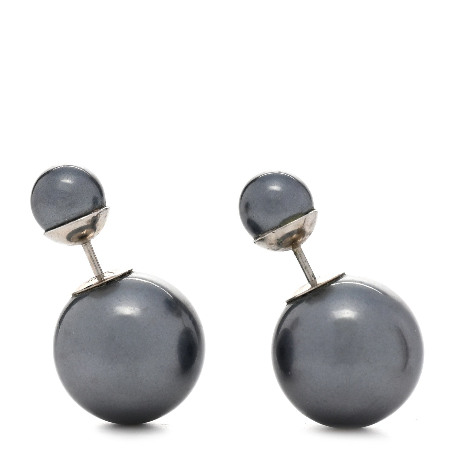 Christian Dior Pearl Mise En Dior Tribal Earrings Grey 1 of 4