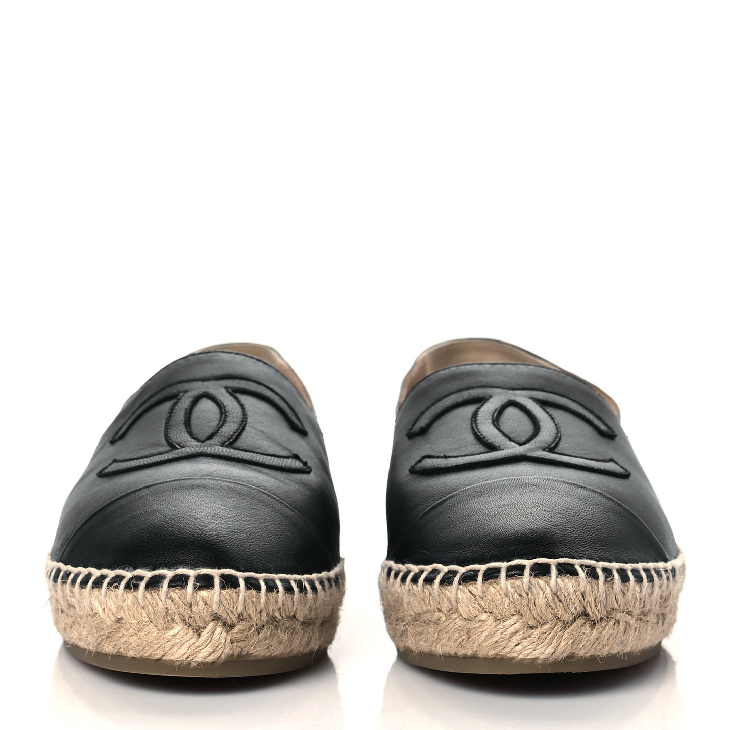 Lambskin CC Espadrilles 38 Black