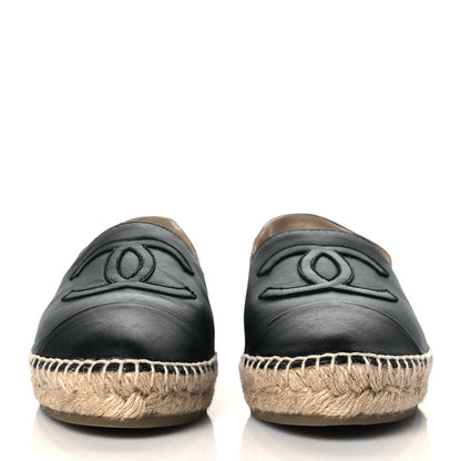 Chanel Lambskin CC Espadrilles 38 Black 2 of 9