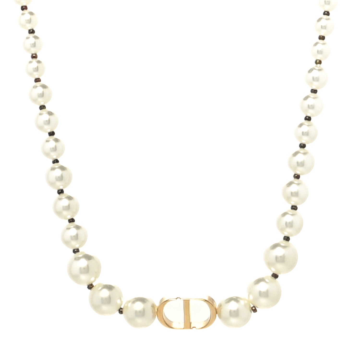 Christian Dior Pearl 30 Montaigne Choker Necklace Gold 1 of 5