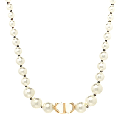 Christian Dior Pearl 30 Montaigne Choker Necklace Gold 1 of 5