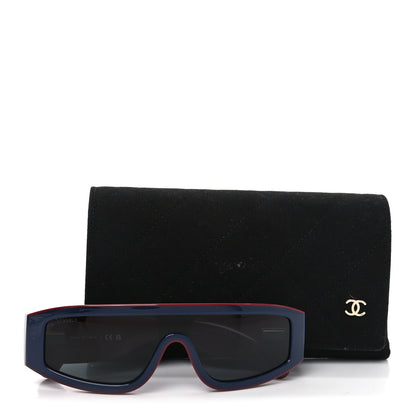 Chanel Acetate Cat Eye Sunglasses 6057 Red Blue 7 of 7
