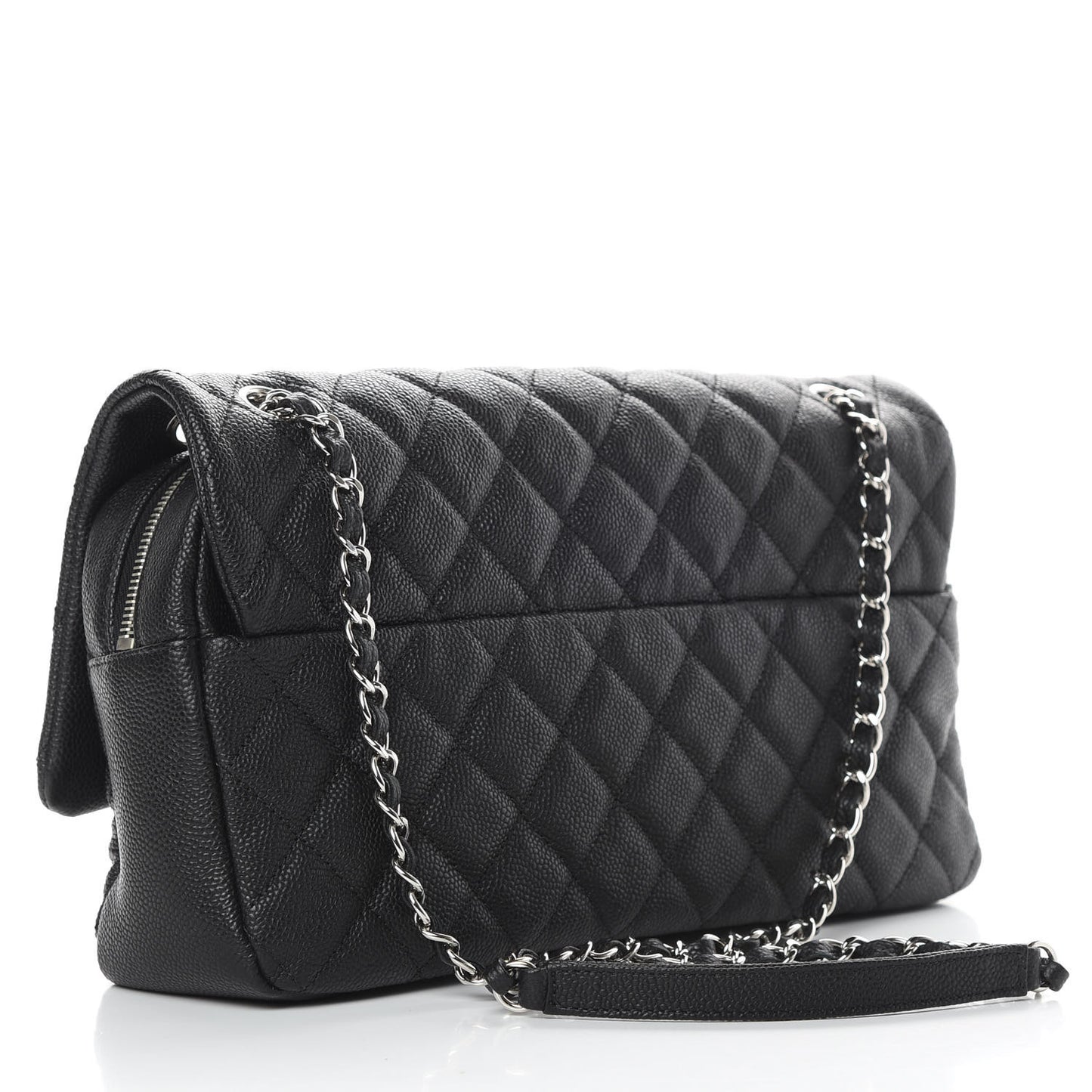 Caviar Quilted Jumbo Easy Flap Black