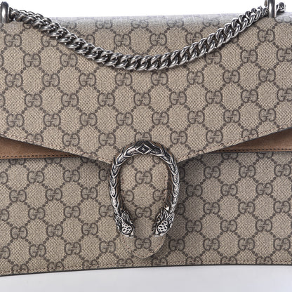 Gucci GG Supreme Monogram Medium Dionysus Shoulder Bag Taupe 8 of 10