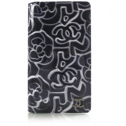 Chanel Patent Camellia Large Yen Wallet 1 of 10