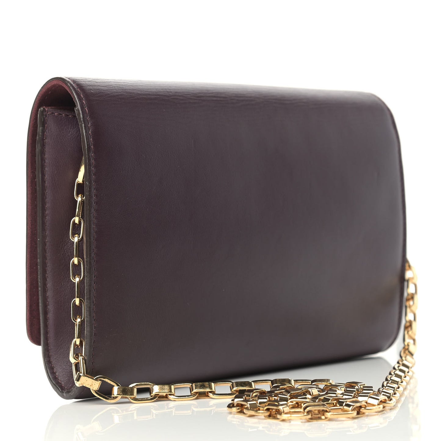 Calfskin Chain Louise GM Amarante