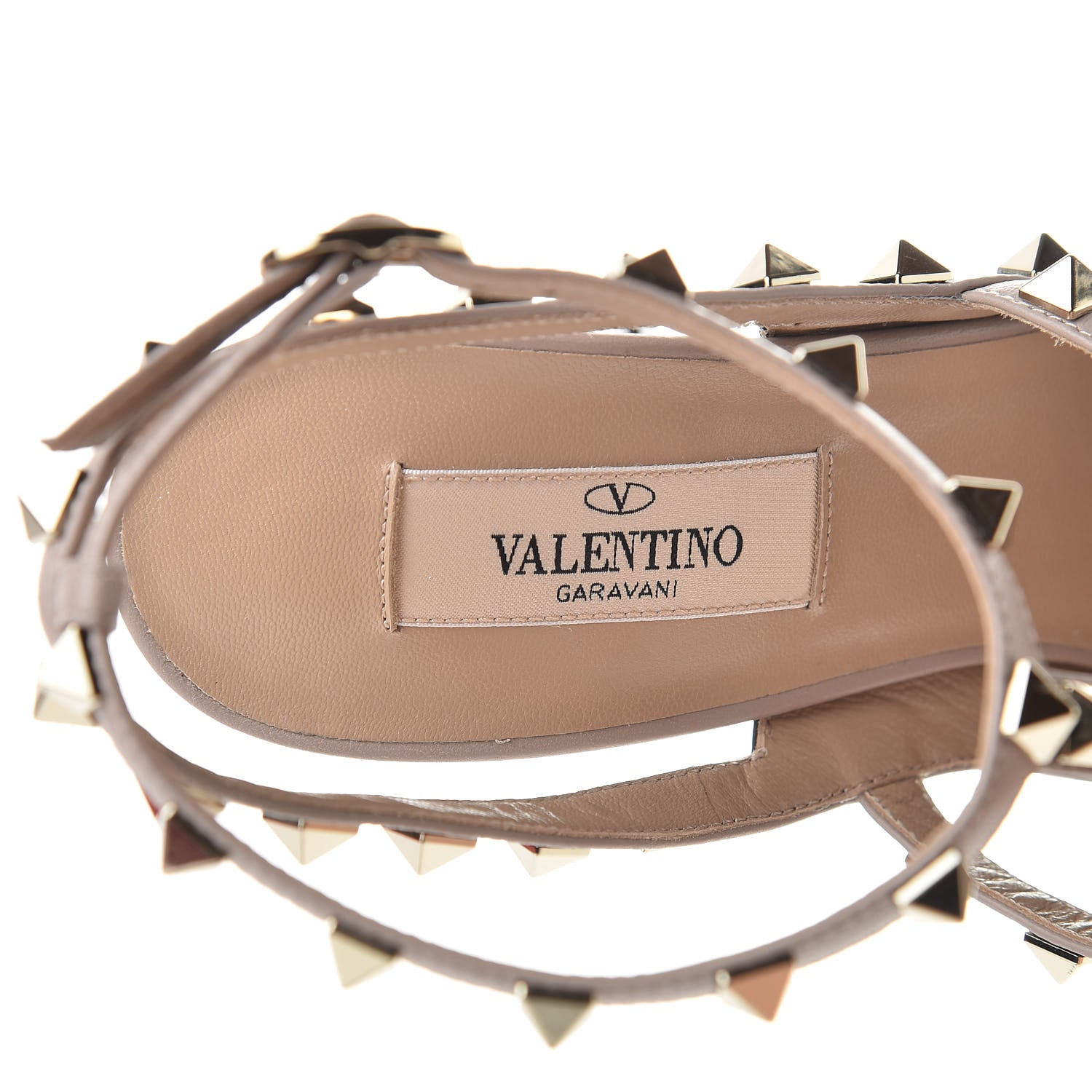 Valentino Garavani Patent Nappa Rockstud Ankle Strap 100mm Pumps 38 Black Poudre 6 of 9